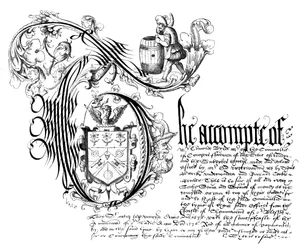 Facsimile from the Book of Accounts of the Coopers Company, 1576, 1893