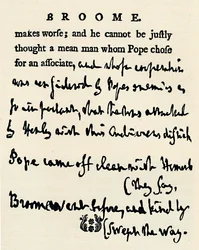 Facsimile of a corrected proof by Johnson of his Lives of the Poets