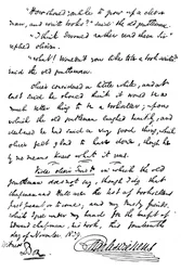 Facsimile of the inscription in a copy of The Pickwick Papers, 1839 1912