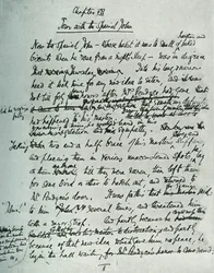Facsimile Page of MS for The Country House, by John Galsworthy, 1907