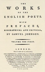 Facsimile Title-Page of the First Edition of The Works of the English Poets, Containing Johnson