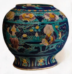 Fahua Jar with Openwork Design Showing the Eight Daoist Immortals
