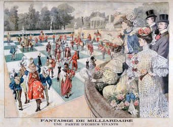 Fantasy of a billionaire: a human chess game