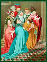 Ferdinand I of Aragon and his Queen at prayer