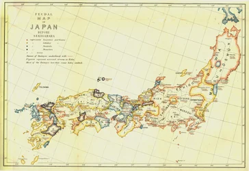 Feudal Map of Japan Before Sekigahara