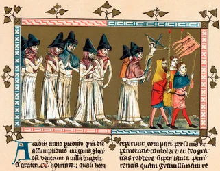 Flagellants in the Netherlands Town of Tournai Doornik