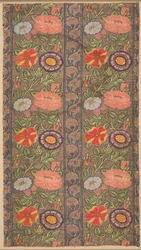 Floral Striped Silk on a Golden Ground, 1600-1650