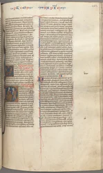 Wisdom, Historiated Initial D, Solomon Instructing a Soldier