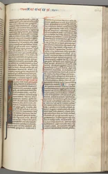 Haggai, Historiated Initial I, Haggai with a Scroll Standing on a Hybrid, c1275-1300