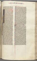Fol. 365r, Zachariah, Historiated Initial I, Zachariah Standing with a Scroll, c. 1275-1300