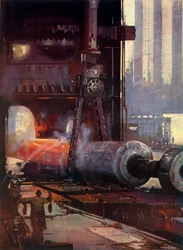 Forging a Propeller Shaft for a Large Liner, c1930