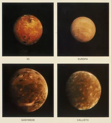 Four Moons of Jupiter: Io, Europa, Ganymede, and Callisto