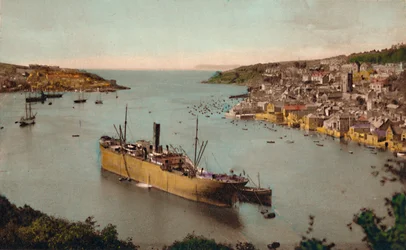 Fowey from Hall Walk, c1930