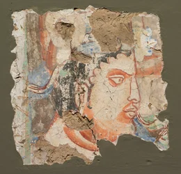 Fragment with a Head of Bodhisattva
