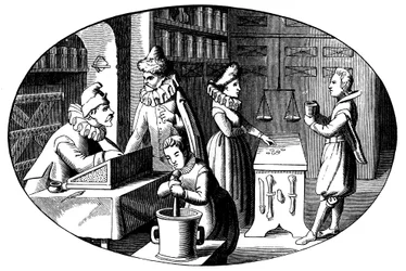 French druggist and grocer, 16th century