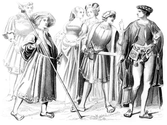 French Noblemen and Women, a Yeoman of the Guard, and a Gentleman