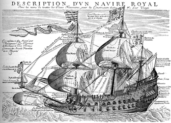French Royal Warship of the 17th Century