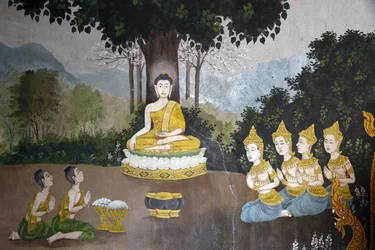 Fresco Depicting a Scene of the Buddha