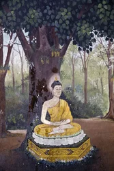 Fresco Depicting a Scene of the Buddha
