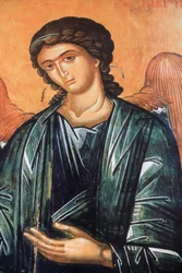 Fresco in Aghios Andreas Monastery on Mount Athos, Greece