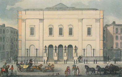Front View of the Theatre Royal, Drury Lane, Westminster, London