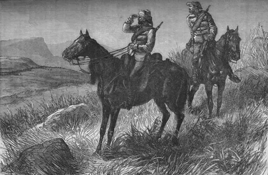 Frontier Light Horse, on Vedette Duty, Discovering Zulus near Woods Camp, on Kambula Hill