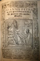 Frontispiece of the Missarum Liber Primus by Giovanni Pierluigi da Palestrina and Pope J