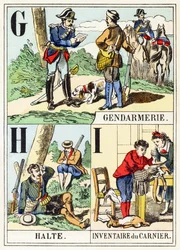 G H I: Gendarmerie, Halt, Inventory of the Game Bag - The Hunting Alphabet, c.1890