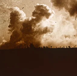 Gas attack, Verdun, northern France, c1914-c1918