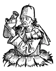 Gentile da Foligno, 14th Century Italian Physician, Examining a Sample of Urine