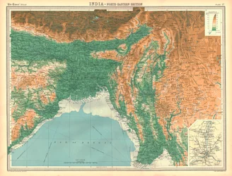 Geographical Map of the North-Eastern Section of India