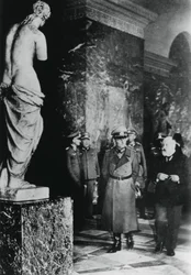 German Field Marshal von Rundstedt Visiting the Louvre, Occupied Paris