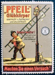 German gas mantle advertising label
