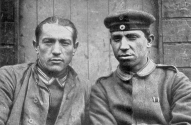 German prisoners taken by Canadian forces, Vimy, France, First World War, 1917