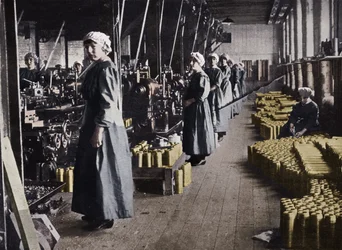 Girl Workers in a Munitions Factory