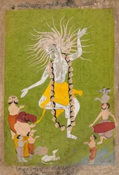 God Shiva in His Ferocious Aspect as Mahakala Dancing, c. 1700-1710