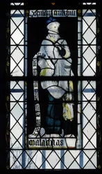 Gothic Architecture. Stained Glass Representing the Prophet Malachi. Chapel of La Mailleraye, Abbatiale Notre Dame, Jumieges