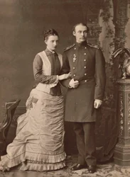 Grand Duchess Anastasia Mikhailovna of Russia and Grand Duke Frederick Francis III, 1878