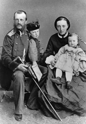 Grand Duke Michael Nikolaevich of Russia and his family, c1862