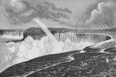 Grand View of the Horseshoe Canadian and American Falls