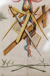 Grande Loge de France, Masonic apron, Paris, France