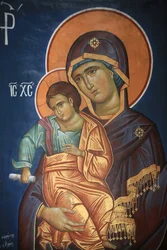 Greek orthodox icon: Virgin and child, Thessaloniki, Greece