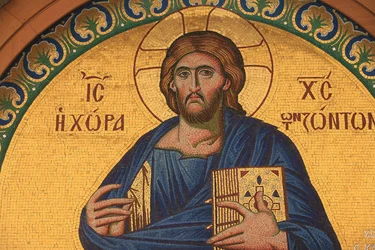Greek Orthodox Icon Depicting Jesus Christ, Thessaloniki, Greece