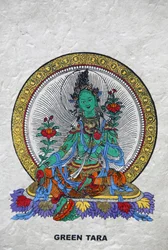 Green Tara, Buddhist symbol of prosperity, Kopan monastery, Bhaktapur, Nepal