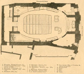 Ground Plan of the Modern Church of St. Martin Outwich, Demolished 1874, 1897