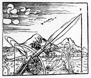 Gunner firing a cannon