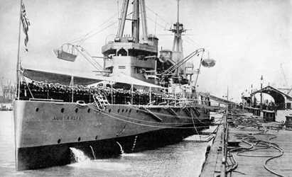 HMAS Australia, Indefatigable class battlecruiser, June 1913 1936