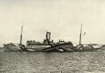 H.M. Auxiliary Cruiser Coronado Camouflaged