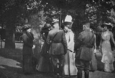 H.M. Queen Mary after the Investiture of the 25th August 1915