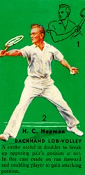H. C. Hopman - Backhand Lob-Volley, c1935